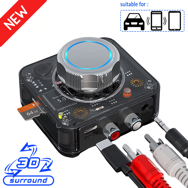 Home Cinema Bluetooth 5.1 - บลูทูธ 5.0 เครื่องรับสัญญาณ 3D สเตอริโอไร้สายอะแดปเตอร์ TF