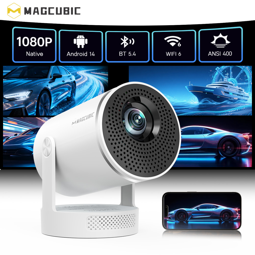 Home Cinema Night - โปรเจคเตอร์ Magcubic Android 14 ความละเอียด 1080P