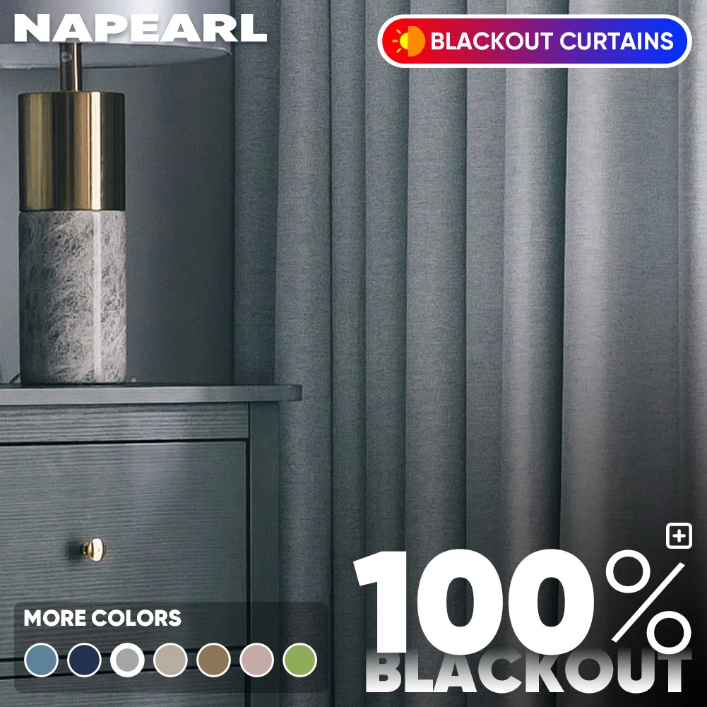Blackout Curtain Thick - 100% Blackoutผ้าม่านหน้าต่างสําหรับห้องนั่งเล่นห้องนอนผ้าม่านแรเงาสูงหนาผ้าม่านประตูสีดําOutผ้าม่านที่กําหนดเอง