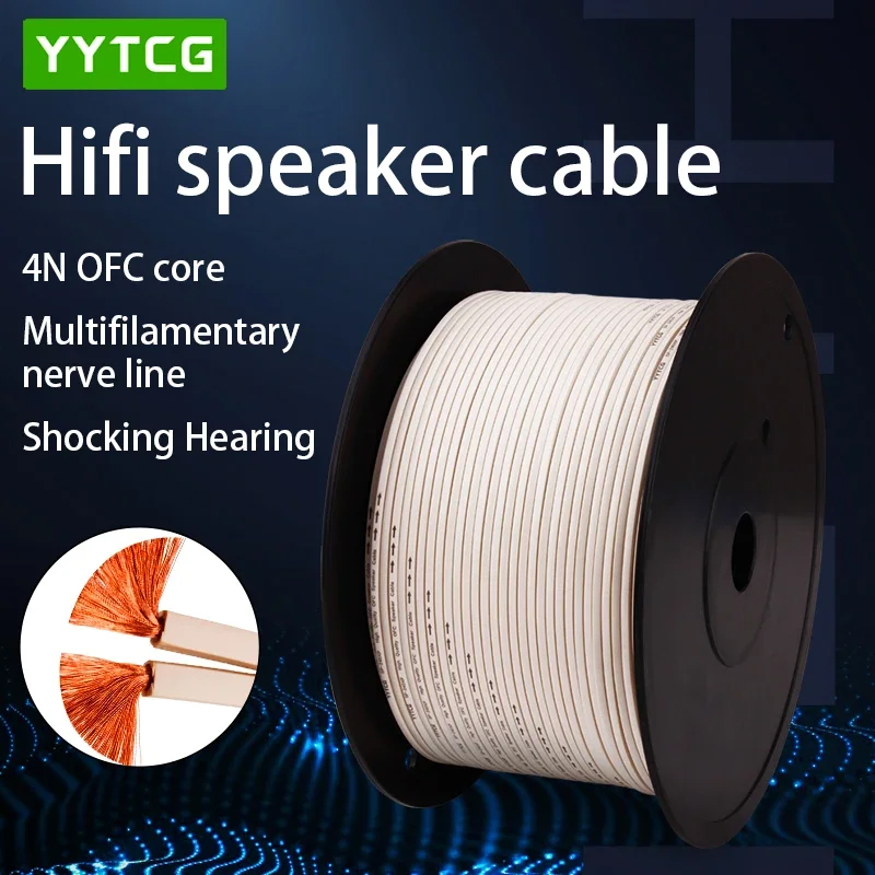 Home Cinema Beamer - YYTCG DIY สายลำโพงไฮไฟสายสัญญาณเสียงทองแดงฟรีออกซิเจนสายลำโพงสำหรับเครื่องขยายเสียงโฮมเธียเตอร์ KTV ดีเจระบบ