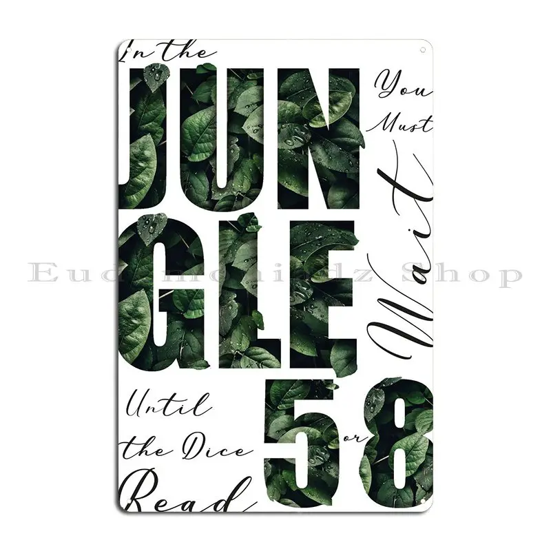 Home Cinema Wall Design - Jungle Of Jumanji ป้ายโลหะภาพจิตรกรรมฝาผนัง Cinema Bar