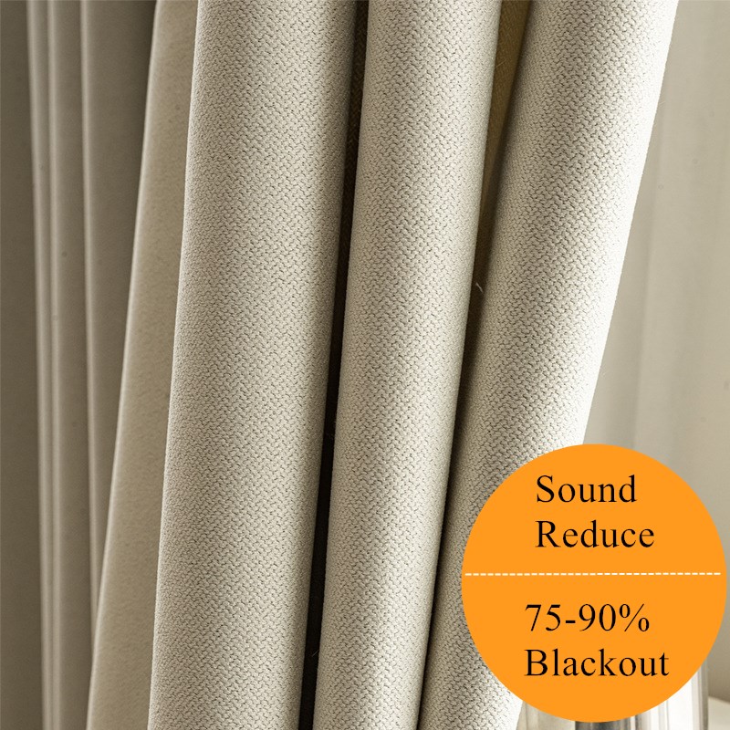 Blackout Curtain Thick - 310 ซม.ความสูง 75-90% Blackout ห้องนั่งเล่นผ้าม่านหน้าต่าง Soild