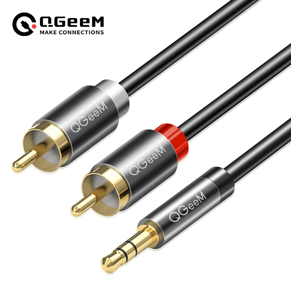 สายเคเบิล QGeeM RCA 2RCA ถึง 3 - Home Cinema Beamer บทวิจารณ์และราคา