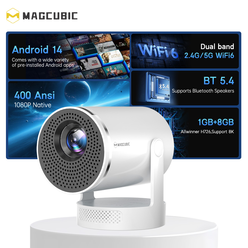 โปรเจคเตอร์ Magcubic Android 1 - Home Cinema Night บทวิจารณ์และราคา