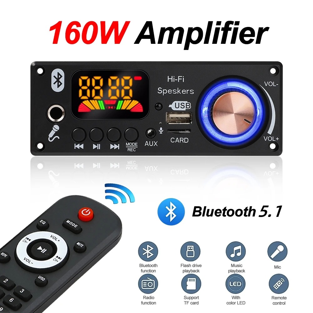 บลูทูธ 5.1 MP3 ถอดรหัส 2*80W 1 - Home Cinema Bluetooth 5.1 บทวิจารณ์และราคา