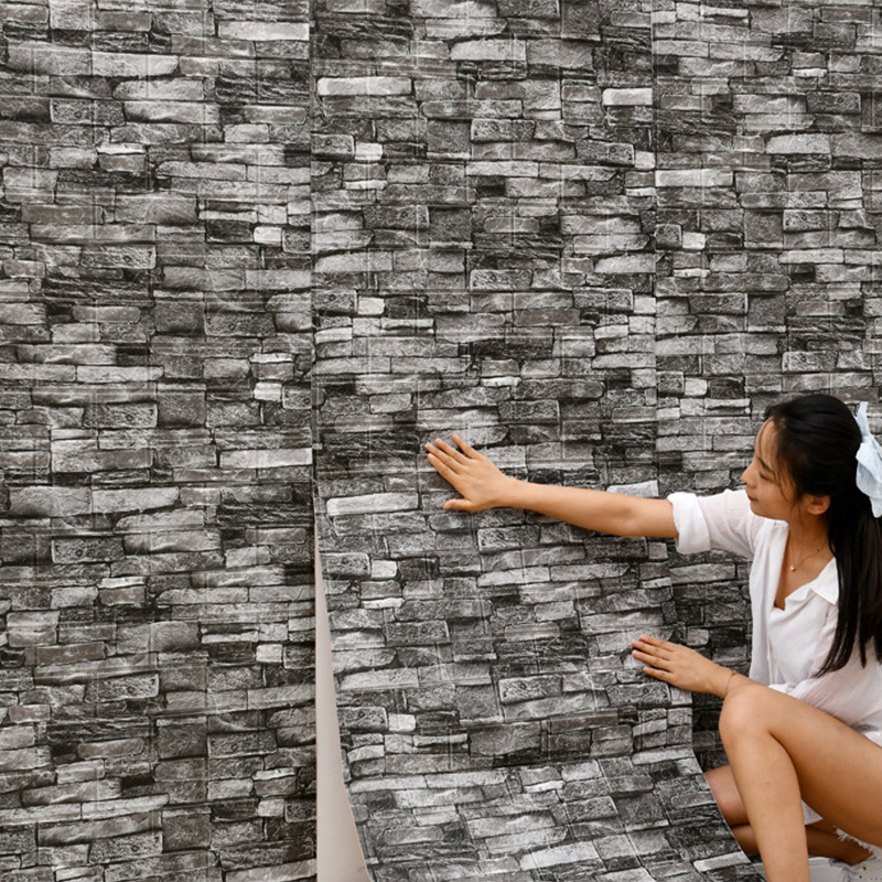 แผ่นผนังลายอิฐ3D ขนาด70ซม. * 1 - Home Cinema Wallpaper บทวิจารณ์และราคา