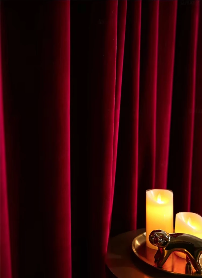 Nordic Modern Burgundy สีแดงหร - Blackout Curtain Thick บทวิจารณ์และราคา