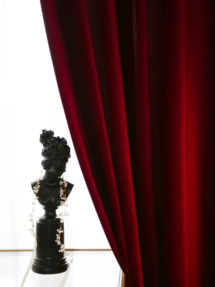 Nordic Modern Burgundy สีแดงหร - Blackout Curtain Thick บทวิจารณ์และราคา