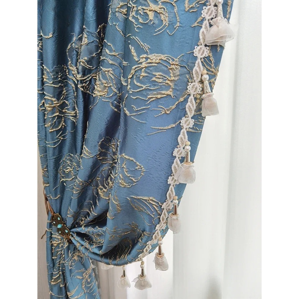 ผ้าม่านทึบแสงลายดอกกุหลาบสีน้ำ - Blackout Curtain Thick บทวิจารณ์และราคา