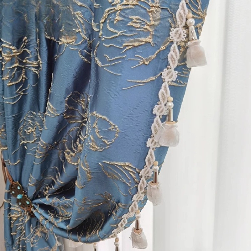 ผ้าม่านทึบแสงลายดอกกุหลาบสีน้ำ - Blackout Curtain Thick บทวิจารณ์และราคา