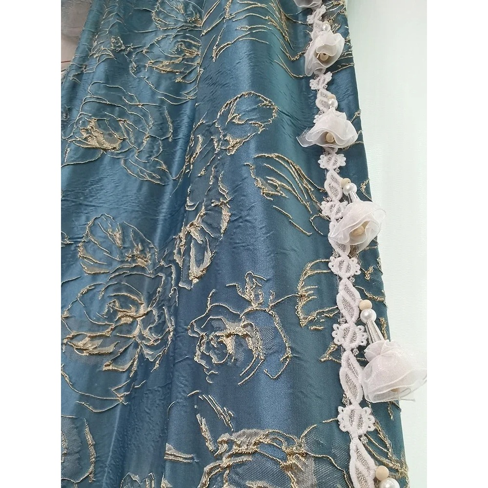 ผ้าม่านทึบแสงลายดอกกุหลาบสีน้ำ - Blackout Curtain Thick บทวิจารณ์และราคา