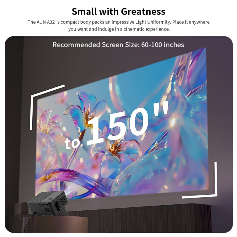 AUN A32 Pro Android 13 โปรเจคเ - Home Cinema Night บทวิจารณ์และราคา