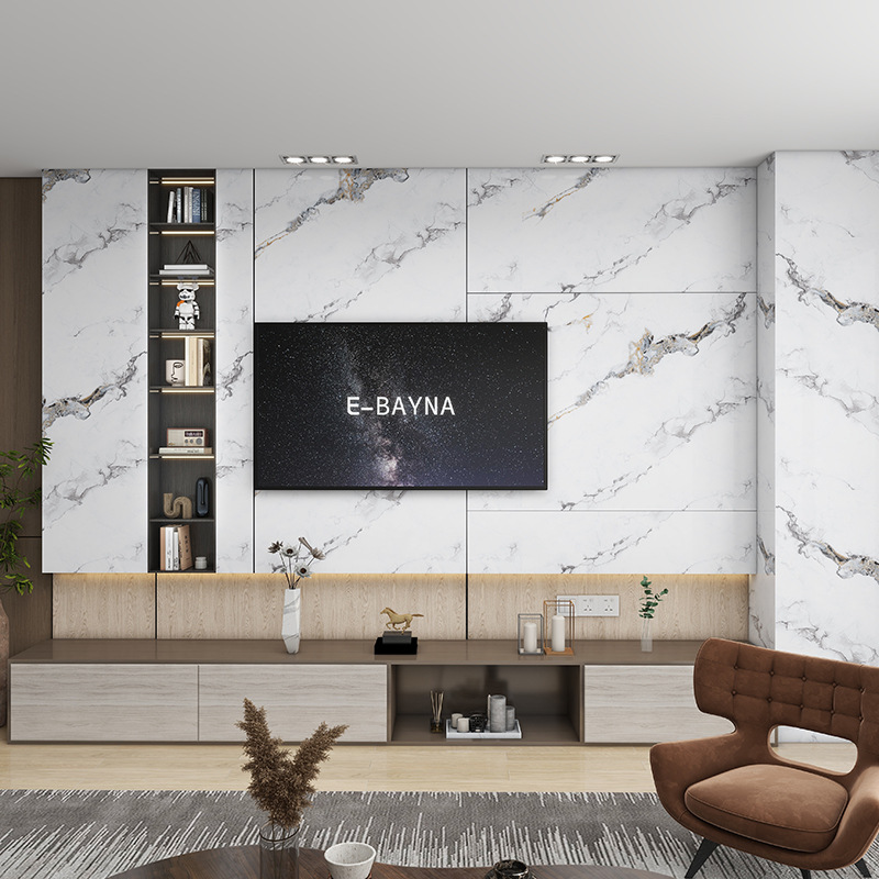 40ซม.X 3Mเลียนแบบกระเบื้องหินอ - Home Cinema Wallpaper บทวิจารณ์และราคา