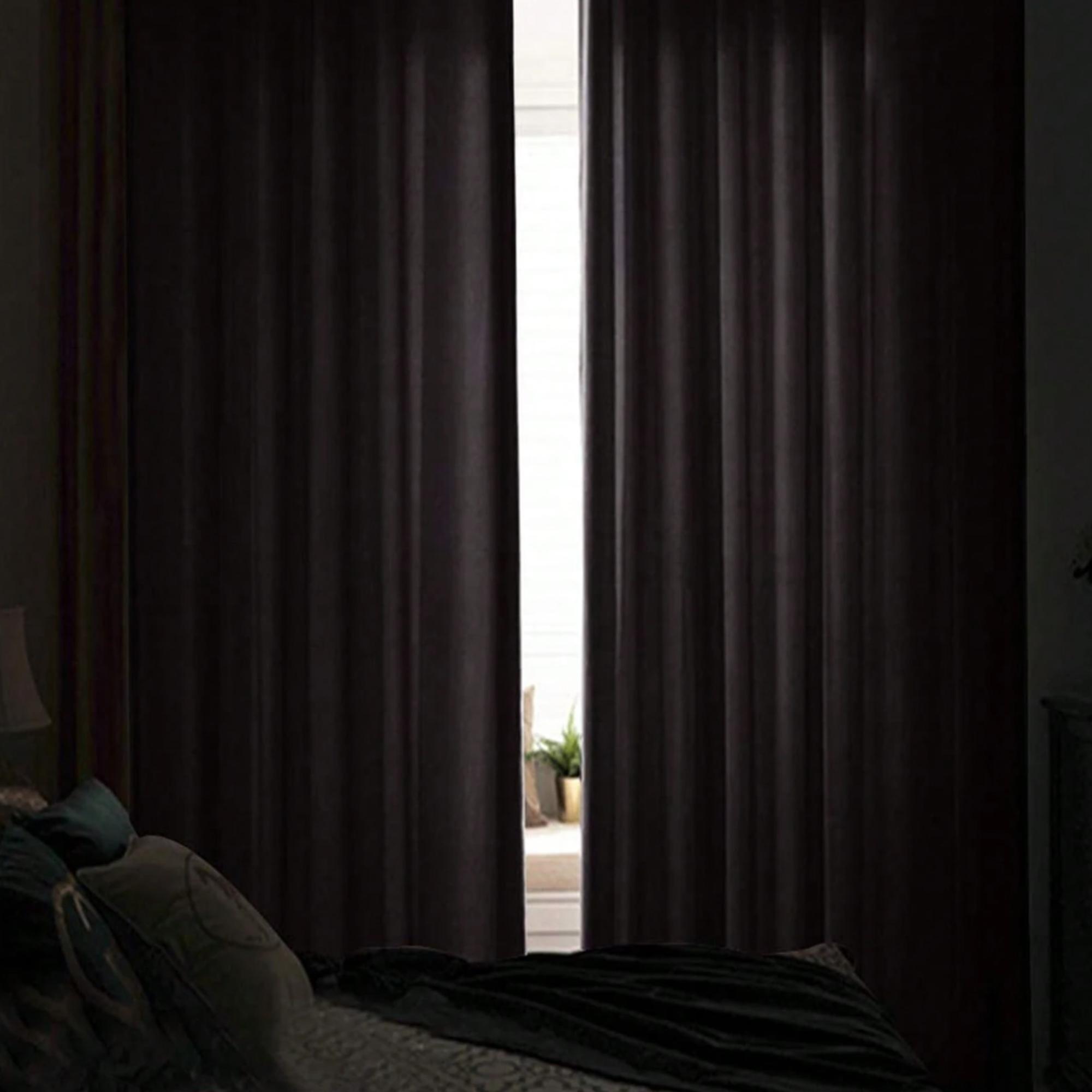 ผ้าม่านกำมะหยี่สีดำ 1 ชิ้น ป้อ - Blackout Curtain Thick บทวิจารณ์และราคา