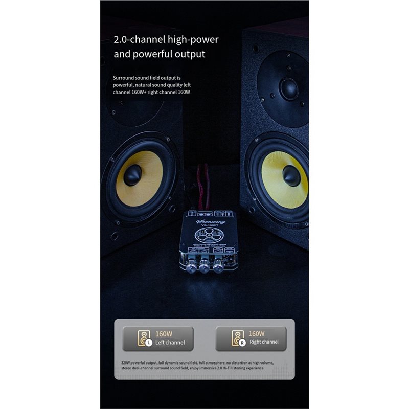 บอร์ดแอมป์ B03B-YS-1602T 2.0CH - Home Cinema Bluetooth 5.1 บทวิจารณ์และราคา