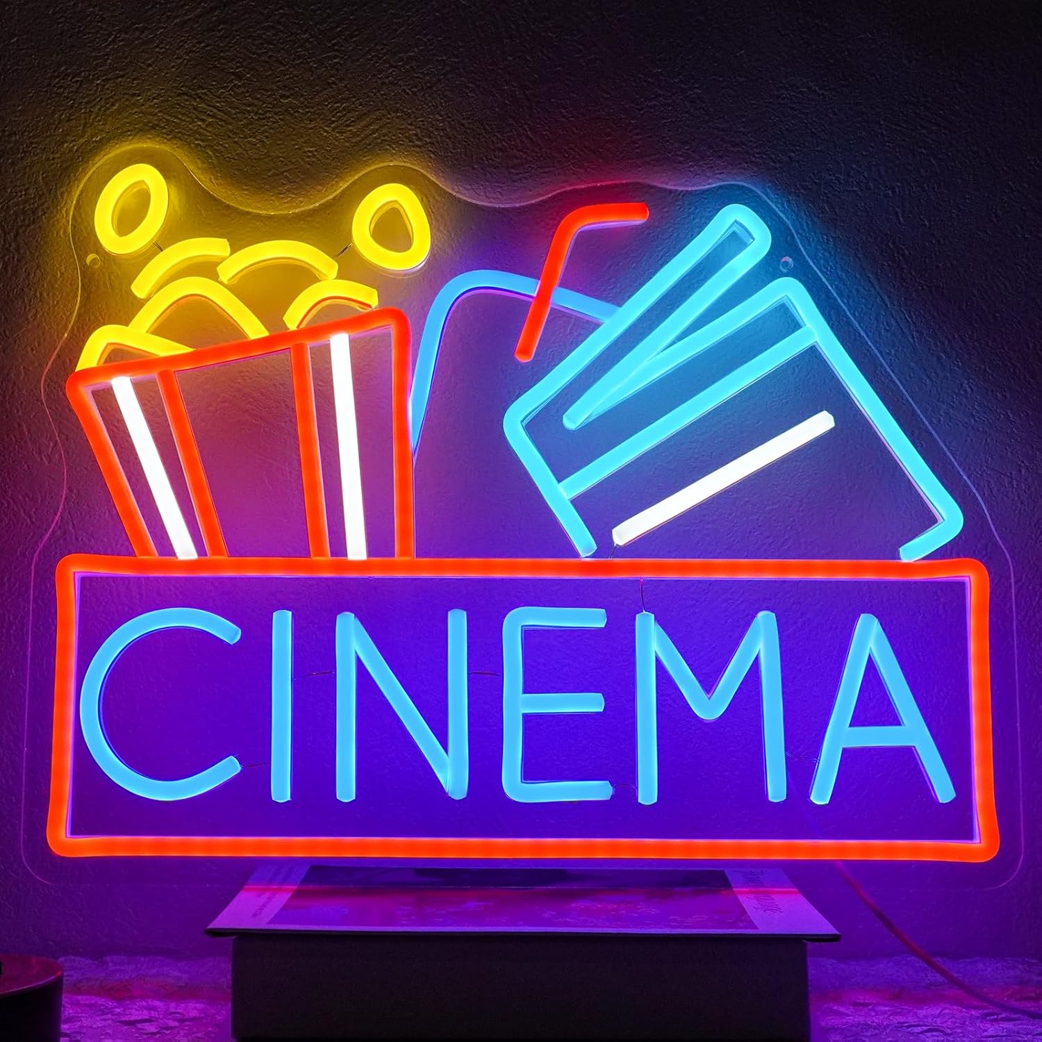 Cinema Neon Sign USB Powered L - Home Cinema Room Accessories บทวิจารณ์และราคา