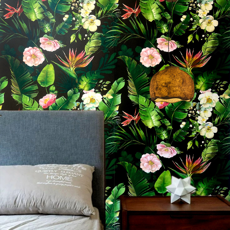 Tropical Rainforest พืชสีเขียว - Home Cinema Wallpaper บทวิจารณ์และราคา