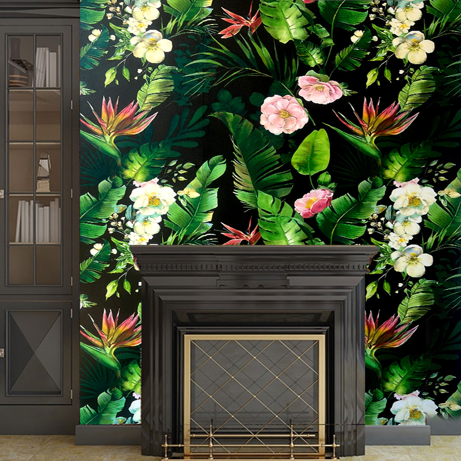 Tropical Rainforest พืชสีเขียว - Home Cinema Wallpaper บทวิจารณ์และราคา