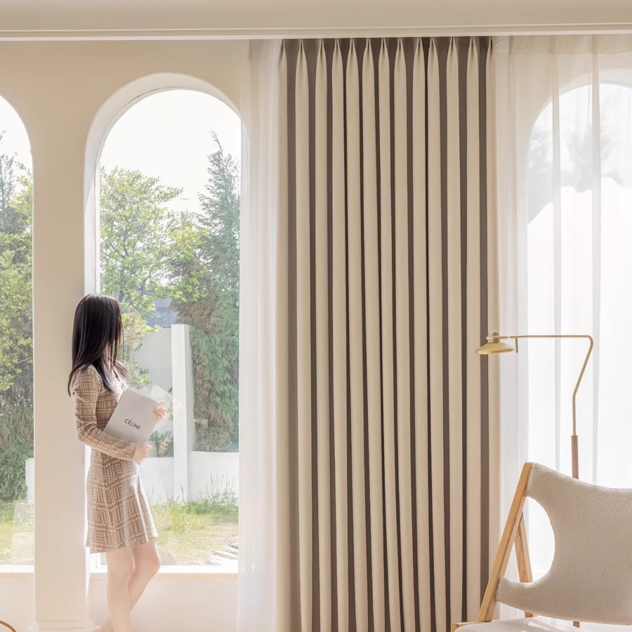 ครีมกํามะหยี่ Chenille Blackou - Blackout Curtain Thick บทวิจารณ์และราคา